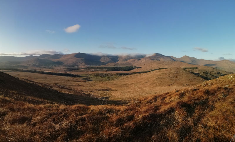 Dunkerron Mountains as viewed from Killarney Road, Sneem