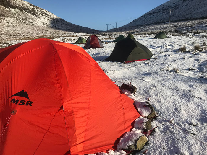 Campsite During Mountain Leader Assessment Weekend